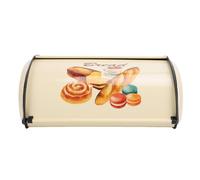 Banca di pane in metallo, porta -rotoli vintage giallo portametta per il pane alimentari contenitore per la fattoria da banco da cucina (Macaron)