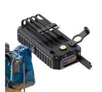 Banca di potere del pannello solare | Caricatore del telefono cellulare - 20.000 mAh con manovella, batteria esterna, banca di potere, torce stroboscopiche SOS, cavi integrati per