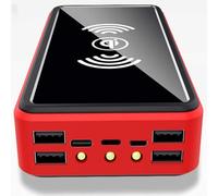 Banca di potere solare, caricatore solare, banca di potere wireless 100000 mAh, caricatore portatile, batteria esterna, ricarica rapida, torcia a LED integrata, batteria di scudo