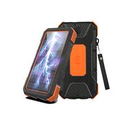Banca di potere solare senza fili, caricatore esterno portatile da esterno, caricatore rapido, batteria esterna LED, arancione