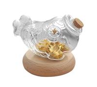 Banca di risparmio di pesce trasparente in - Little Little Glass Money Bank | Clear Money Bank | Squisito moneta in contanti può | DECORAZIONE DI JAR CINETTO PER GIORNO PER BAMBINI AMICI DI