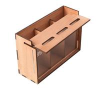 Banca di stoccaggio delle monete - vassoio in legno, slot box | Porta in contanti portatile, organizzatore di coperchio rimovibile più Vault multi -sezione per la gestione del budget camera da letto d