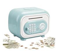 Banca elettronica cassaforte ATM a monete con codice segreto | Elettronica con codice e impronta digitale, regalo di compleanno per ragazze e ragazzi da 3 a 12 anni, per