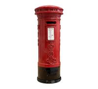 Banca In Lega Di Metallo Di Londra - Scatola In Metallo Rosso In, Red Mail Post Office Bank, Box Retrò Per Salvare Londra In Lega D'argento, London Street Metal Pig.