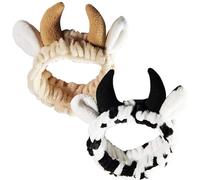 Banca per lavare il viso 2 pezzi orecchie di mucca fluttuanti fascia per la cura della pelle elastica elastico per peluche spalavela per doccia per doccia sport elabora per donne banda