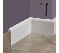 Bancale 96ml di Battiscopa Coprimarmo BC in POLIMERI FeelingWood-HD 100x23mm - BIANCO