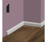 bancale da 184,80ml di Battiscopa FIRENZE in POLIMERI FeelingWood-HD 32x10mm - BIANCO