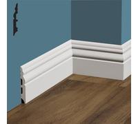 bancale da 48ml di Battiscopa DUCALE in POLIMERI FeelingWood-HD 100x14mm - BIANCO