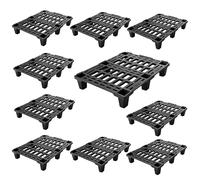 Bancale Pallet 80x60x14 cm Peso 2,3 Kg Mezzo 1/2 Bancale in Plastica Molto Resistente Nero Ideale per Spedizioni con Bordo Perimetrale Portata Statica 600 kg Portata Dinamica 250 Kg Made in Italy (10)