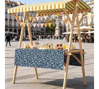 Bancarella Del Mercato con Tettoia, Espositore da Mercato con Ruote Bloccabili, Ideale per Eventi, Mercati Agricoli(Yellow,120x60x190CM/47x24x75IN)