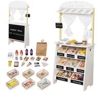 Bancarella e teatrino in legno 2 in 1 per bambini