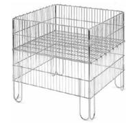 Bancarella Espositore Contenitore Cesto Pieghevole Ripiano Mobile cm.60x80x80