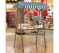 Bancarella pieghevole in legno, Bancarella pieghevole del mercato del acciaio al carbonio con la lunghezza della tenda 250kg 130-150cm(150cm (59"))