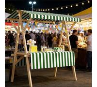 Bancarella portatile con baldacchino, cabina pieghevole per venditori, carrello mobile per fiere artigianali, mercati agricoli, negozi pop-up, facile installazione per eventi all'aperto
