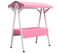 Bancarella Portatile per Cibo da Strada, Chiosco per la Vendita di Cibo in Concessione, Carretto Per Fiori, per campeggio all'aperto/vendita al mercato(Pink,100cm/39.3in)