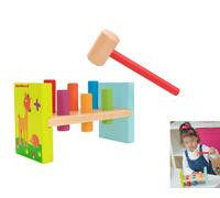 Banchetto in Legno con Martello e Cilindri Primo Banco da Lavoro Giocattolo