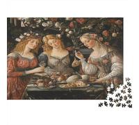 Banchetto, tavola, fiori, Stile rinascimentale Puzzle Sostenibili Con Motivi Per Adulti Da Gioco in Legno Di Alta Qualità 1000pcs (75x50cm)