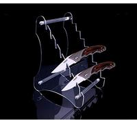 Banchi di mostra del coltello acrilico resistente di otto strati di 1 pezzo, Supporto da cavalletto per coltelli tascabili, porta coltelli da sopravvivenza