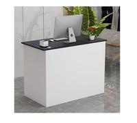 Banco Cassa Moderno per Negozi con cassetti - Supporto per Reception Frontale per Ufficio, Salone di Bellezza e Negozi - Grigio Bianco, 80 cm / 31,5 Pollici - Versatile, Elegante e funzional