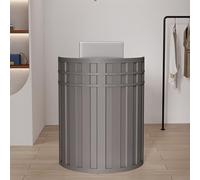 Banco Cassa Portatile Moderno, bancone Reception per Ufficio e Negozio, Piccolo bancone Bar, Grigio 100 cm, Ideale per l'accoglienza in Negozio e Il Servizio Clienti.