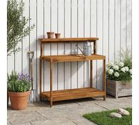 Banco da Giardinaggio Esterno 111,5 x 48,5 x 107 cm Naturale