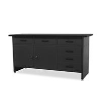 Banco da lavoro con piano di lavoro con 6 cassetti 2 scomparti con chiave