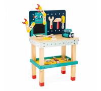 Janod - Grande Banco da Lavoro Robot Brico'Kids - Set Bricolage per Bambini - 51 Accessori + 3 Utensili + 1 Robot - Gioco di Imitazione - Sviluppa Le Abilità Fino-Motorie - dai 36 Mesi, J06457