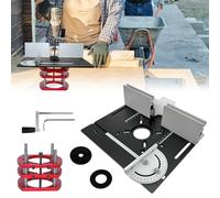 Banco da lavoro per fresatrice con sollevamento, fresatrice per legno, fresatrice verticale legno, banco fresa per legno, macchina universale per la pialla per legno da 64-66 mm, piastra alluminio