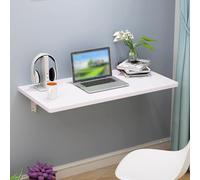 Banco da lavoro pieghevole da parete con scrivania per computer 110 x 50 cm, tavolo da colazione e cucina, tavolo ausiliario salvaspazio e design versatile