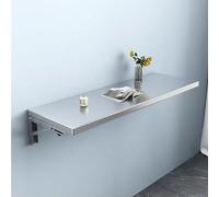 Banco da lavoro pieghevole da parete in acciaio inox, salvaspazio, scrivania pieghevole per piccole cucine e lavanderie, mensola da parete resistente ed elegante per un'organizzazione efficiente