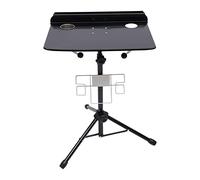 Banco da lavoro portatile per tatuaggi, altezza regolabile, 61-107 cm, nero