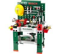 Theo Klein- Banco da Lavoro n. 1 Bosch, 150 Pezzi, incl. Avvitatore a Batteria, Set da Costruzione, smerigliatrice e Molto Altro, 62 x 42 x 100 cm, Giocattolo per Bambini a Partire dai 3 Anni, 8485