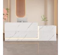 Banco della reception con vassoio per tastiera e cassetto chiudibile a chiave, per la reception dell'ufficio e il check-out al dettaglio