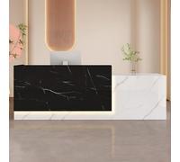 Banco della reception con vassoio per tastiera e cassetto chiudibile a chiave, per la reception dell'ufficio e il check-out al dettaglio