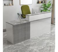 Banco della reception della reception con cassetto bloccabile, Tabella delle casse in legno per la vendita al dettaglio, Stazione del registratore di cassa, 140x60x100cm Reception in piedi, Mobili