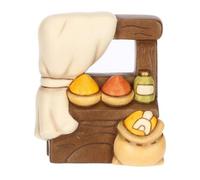 THUN, Banco delle Spezie in Ceramica di Alta Qualità, Collezione Presepe Classico, Statuine per Presepe di Natale da Collezione, 5,4 x 4,3 x 7,9 cm