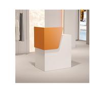 Banco di cassa moderno per piccoli negozi, design semplice e contemporaneo, stazione registratore di cassa a forma di I (L60 cm)