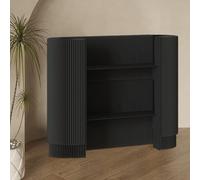 Banco di mostra curvo portatile per mostre artigianali piccolo spazio vetrina per bar, negozi, hotel, atri, contatore versatile per una facile installazione