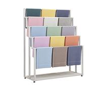 Banco di mostra della sciarpa del ferro del metallo con le ruote Rack di diritto del pavimento commerciale per scialli coperte dell'abbigliamento del negozio al dettaglio Merchandising versatile