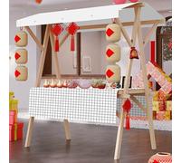 Banco di mostra di legno pieghevole del mercato con le ruote chiudibili per le vendite e gli eventi all'aperto