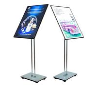 Banco di mostra illuminato del manifesto con il LED ricaricabile regolabile per il contrassegno del pavimento e le schede del menu