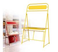 Banco di mostra pieghevole del mercato del metallo, carrello all'aperto portatile del venditore, stalla di via del ferro con struttura triangolare, facile installare per la vendita di torte, frutta