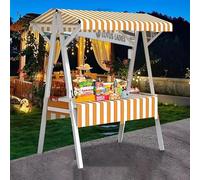 Banco di mostra pieghevole della bancarella del mercato dell'acciaio al carbonio giallo del carrello 160cm dello street food per gli eventi all'aperto della concessione della stalla mobile dello