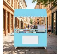 Banco di mostra portatile dell'alimento con il baldacchino, carrello del fornitore con le ruote bloccabili per eventi all'aperto e mercati dello street food,