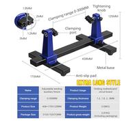Banco di prova universale per PCB, Supporto PCB regolabile, supporto for assemblaggio di schede a circuito stampato con rotazione a 360°, morsetti di spessore 1,2/1,8/2,0/3,0/4,0 mm(Extra Long Style)