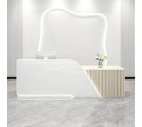 Banco di ricevimento con la Tabella di cassa al minuto moderna della parte anteriore del contatore per l'hotel/salone di bellezza/negozio D-Right 200CM/79IN