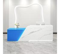 Banco di ricevimento con la Tabella di cassa al minuto moderna della parte anteriore del contatore per l'hotel/salone di bellezza/negozio D-Right 200CM/79IN