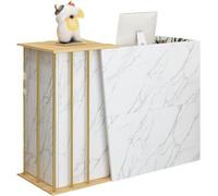 Banco di ricevimento del negozio, banco di vendita banco della reception con cassetti chiudibili, tavolo della reception dell'ufficio con ripiani e 4 spazi di stoccaggio, banco reception per negozio