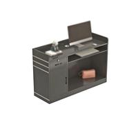 Banco di ricezione a forma di L con contatore di cassa per ufficio salone di vendita al dettaglio anteriore