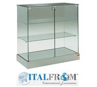 Banco Espositore Vetrina in Cristallo Temperato Arredo Negozio mis. 93x60x H90